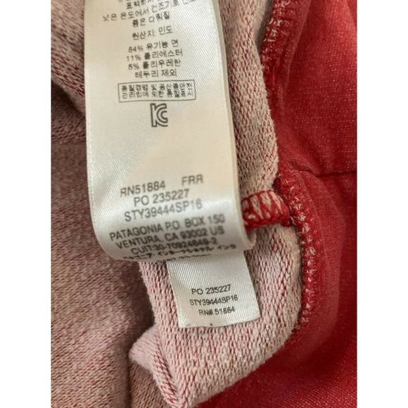 Patagonia Women Full Zip Hoodie Sweatshirt Organic Cotton Red Logo L - Picture 6 of 7